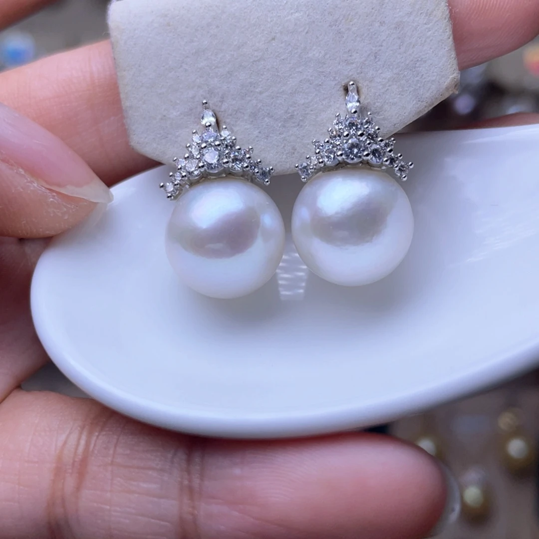 银S925镶嵌淡水珍珠50公分长度