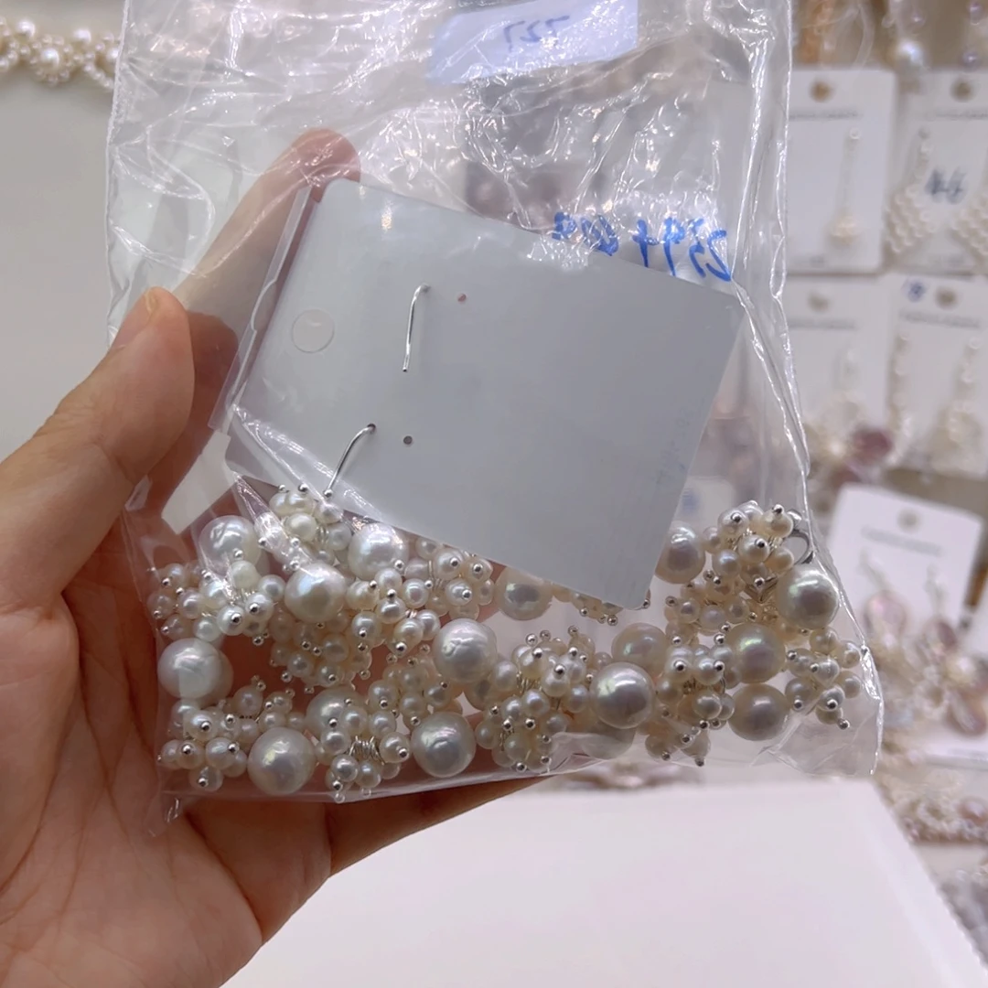 未镶嵌耳饰淡水珍珠项链