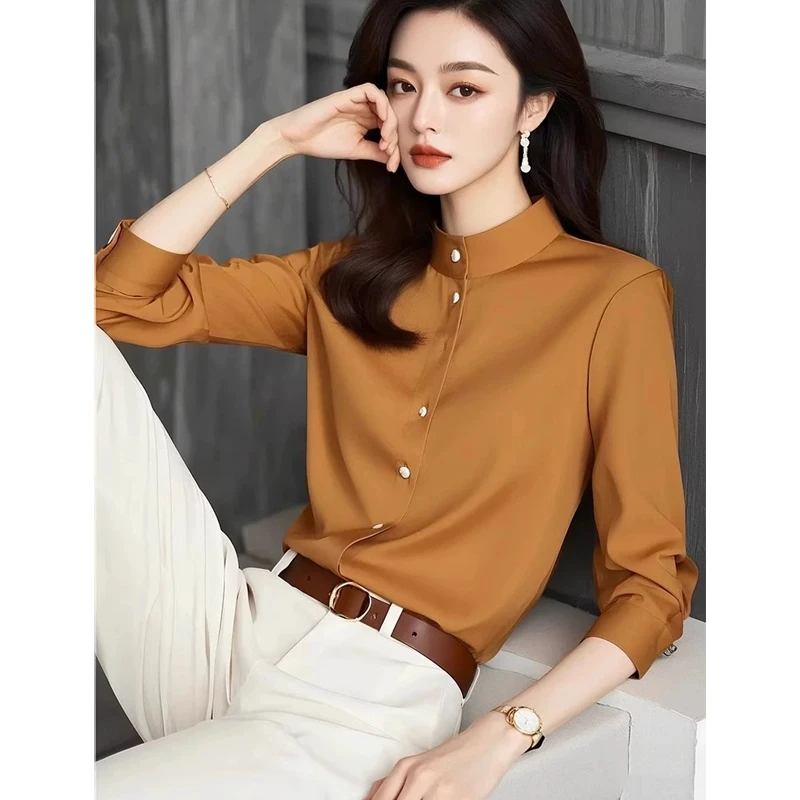 冬季法式独特漂亮小衫轻奢洋气高级感显瘦休闲长袖衬衫休闲裤套装