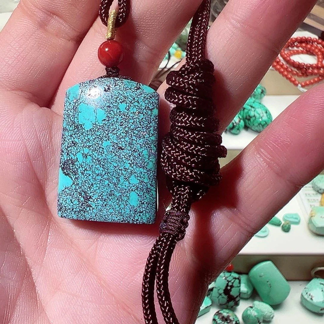 绿松石无事牌未镶嵌