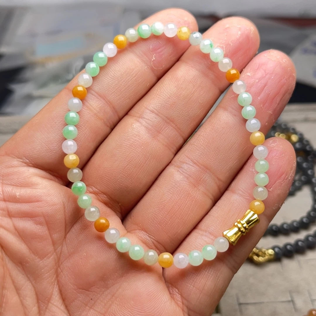 定制翡翠未镶嵌翡翠手串