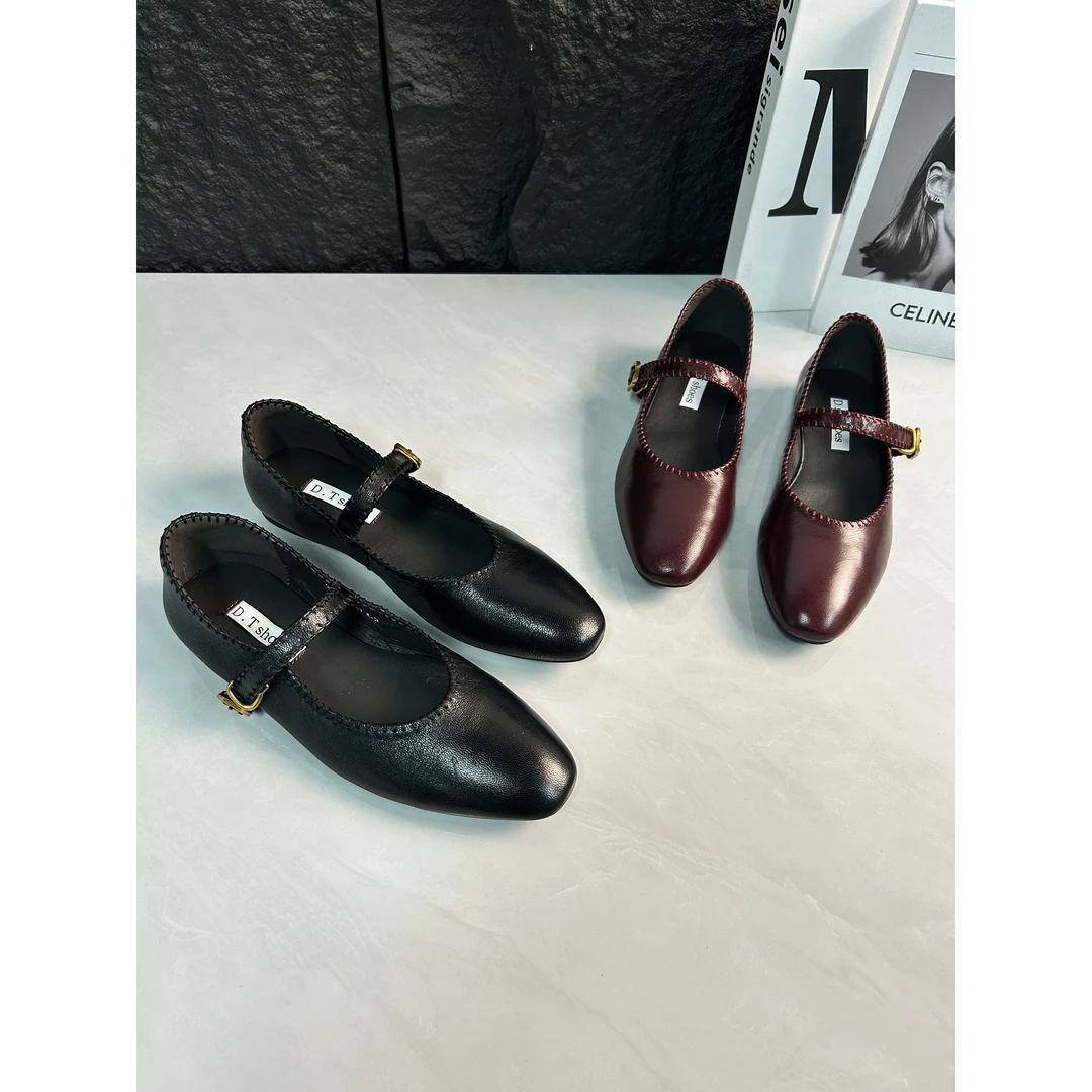 李大龙~1.5公分羊皮/时尚百搭休闲玛丽珍单鞋91027