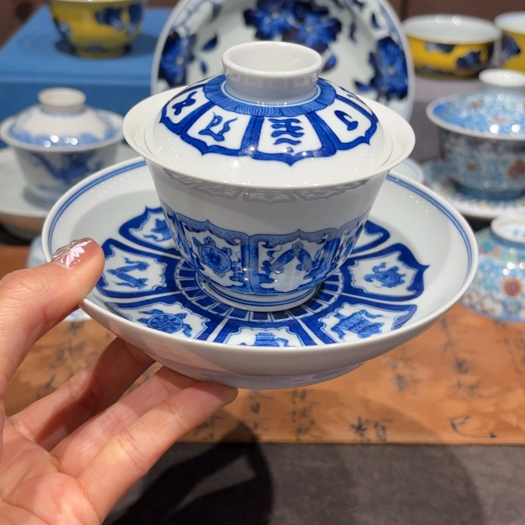 瓷片手工手绘陶瓷茶具