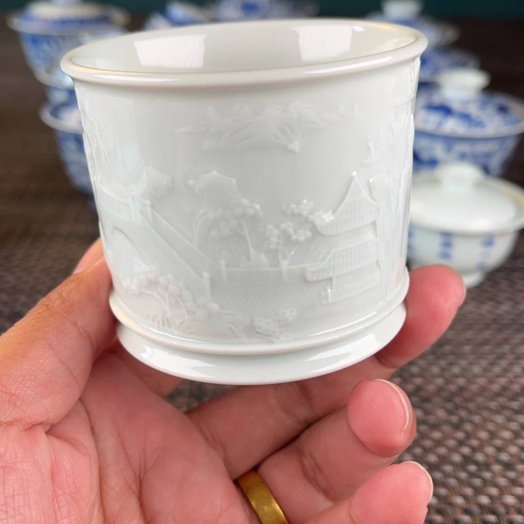瓷片微瑕景德镇陶瓷杯杯