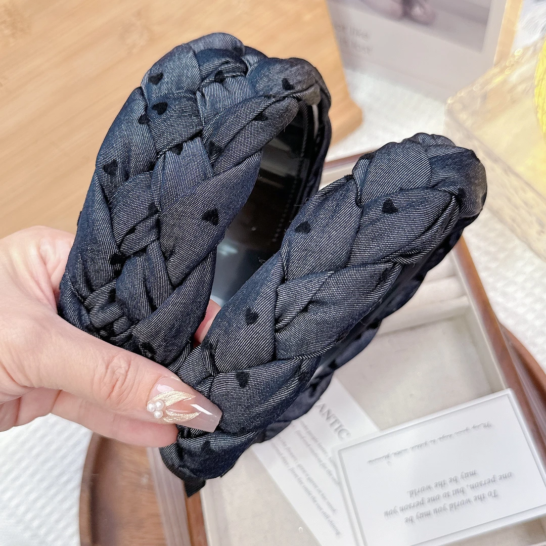 带齿加宽盖白头发韩国原创设计高颅顶女发箍手工法式宽边公主风