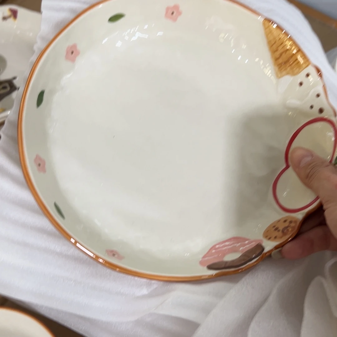 陶摆件高温陶瓷釉下彩微瑕！