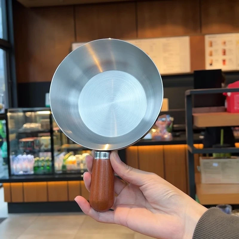 洛诺兔不锈钢带手柄小碗胡桃木泡面煎锅泼油小锅厨房奶锅小吃锅