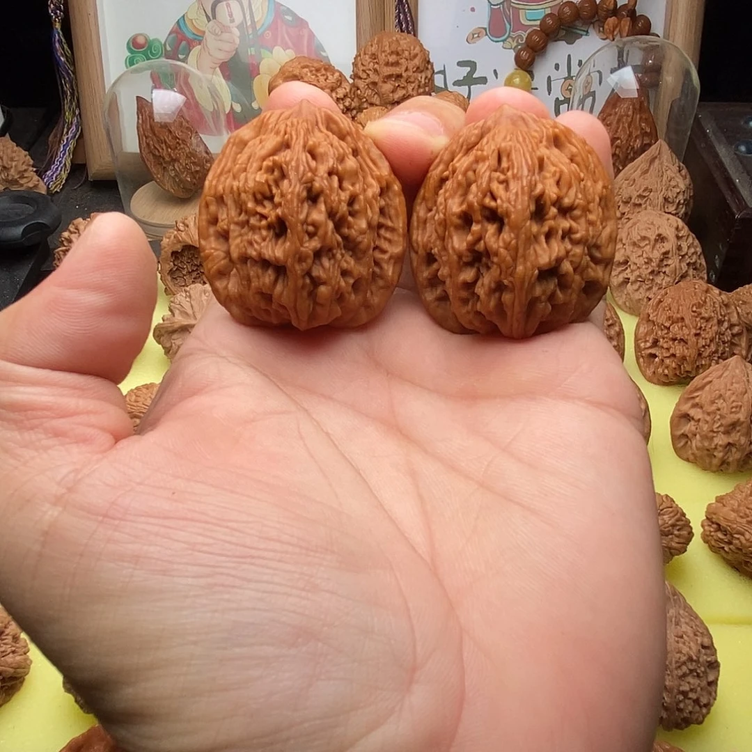 把件文玩核桃麦穗虎头38放漏