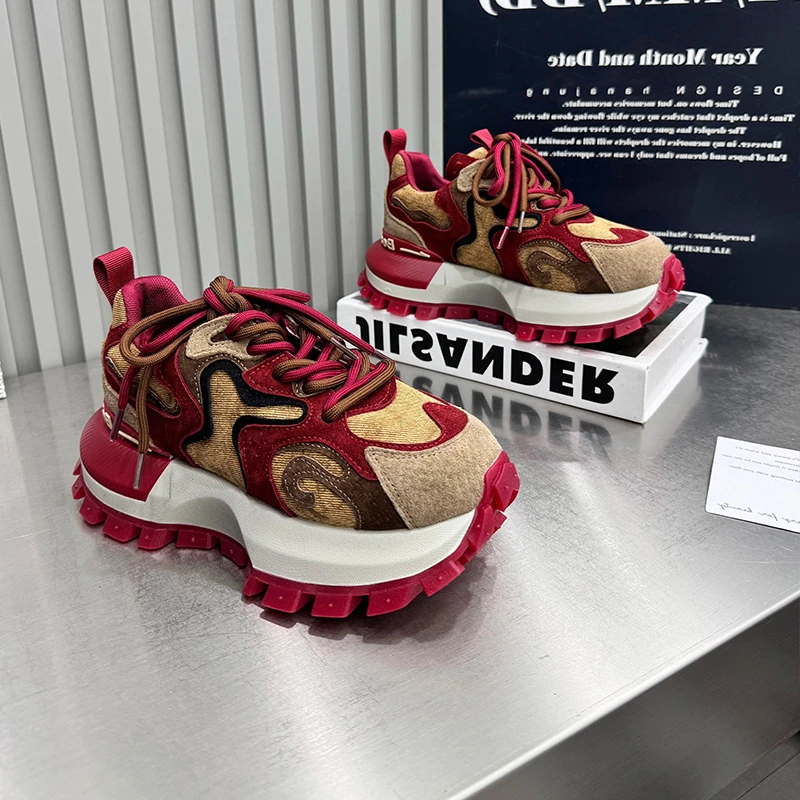 欧货韩版厚底阿甘鞋女2025秋季新款百搭运动时尚休闲老爹鞋网红潮