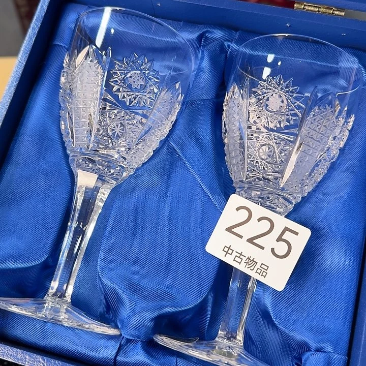 水晶玻璃吸管款两只带原盒