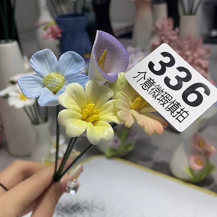陶瓷纯手工捏花设计