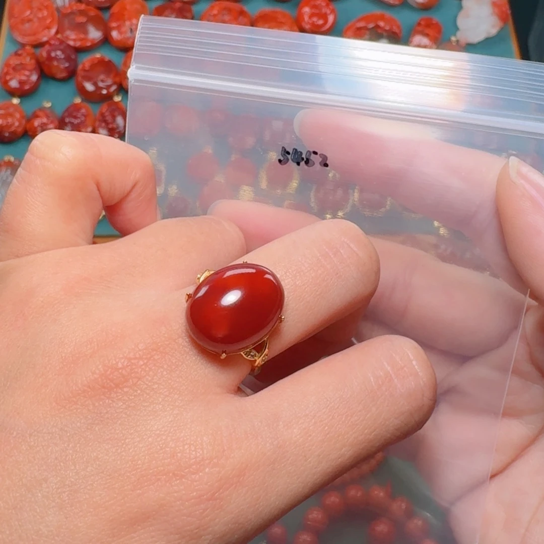 南红玛瑙南红银S925镶嵌