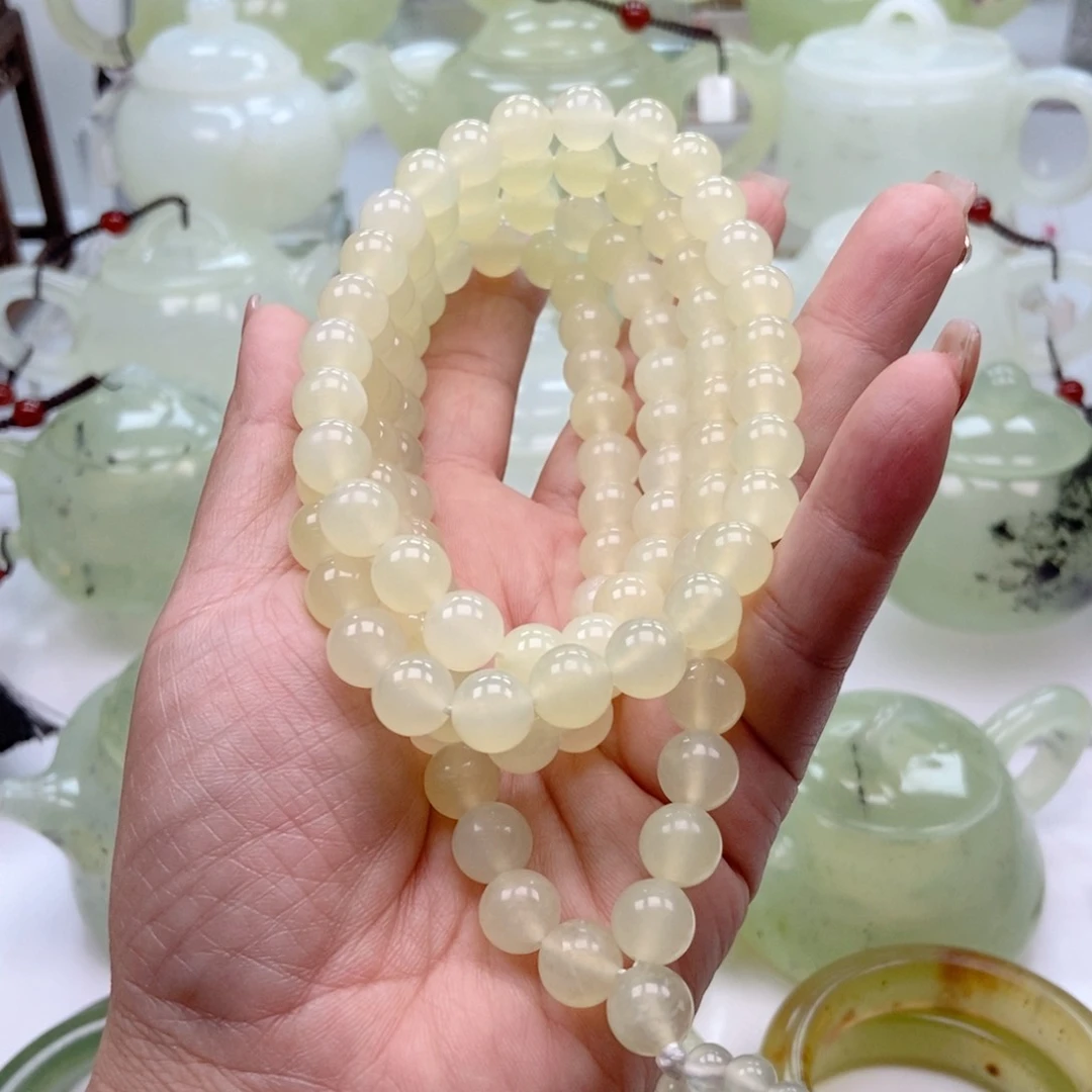 蛇纹石玉未镶嵌手链大**兮