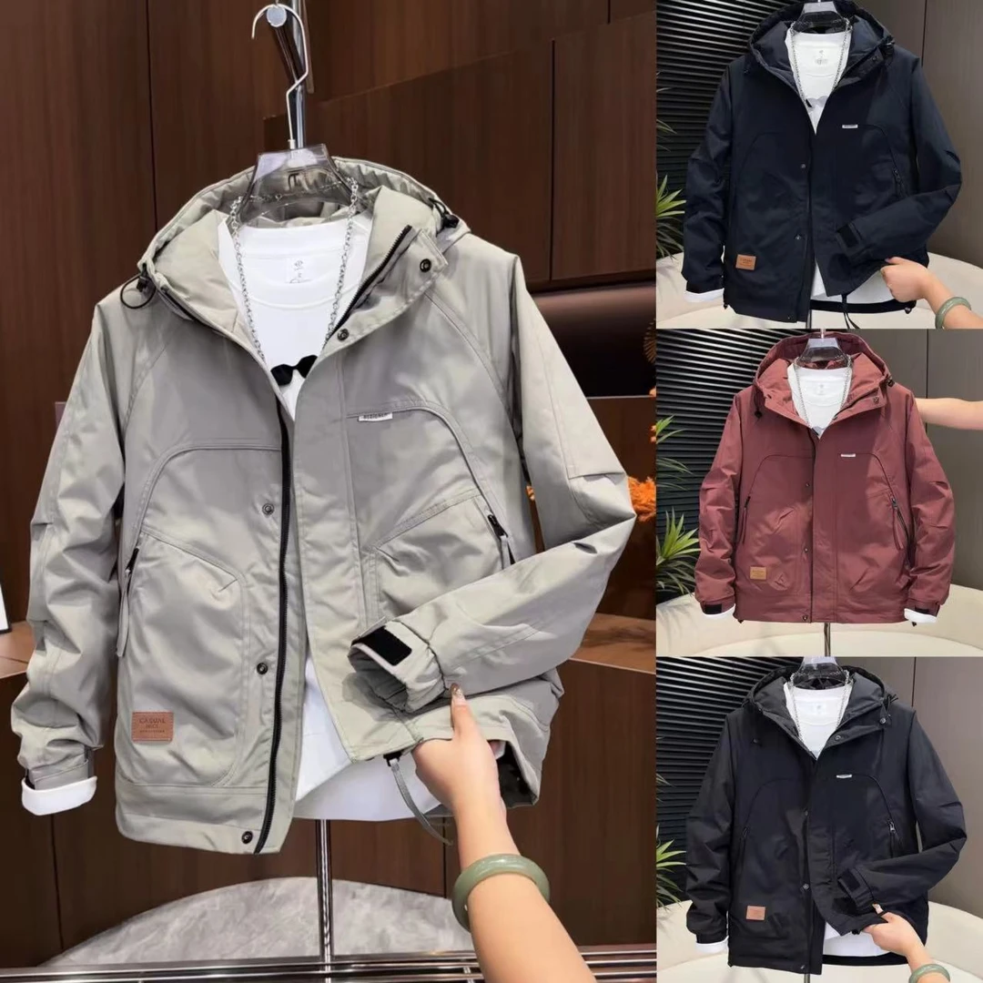 秋冬款男士保暖百搭潮流连帽二棉外套68905