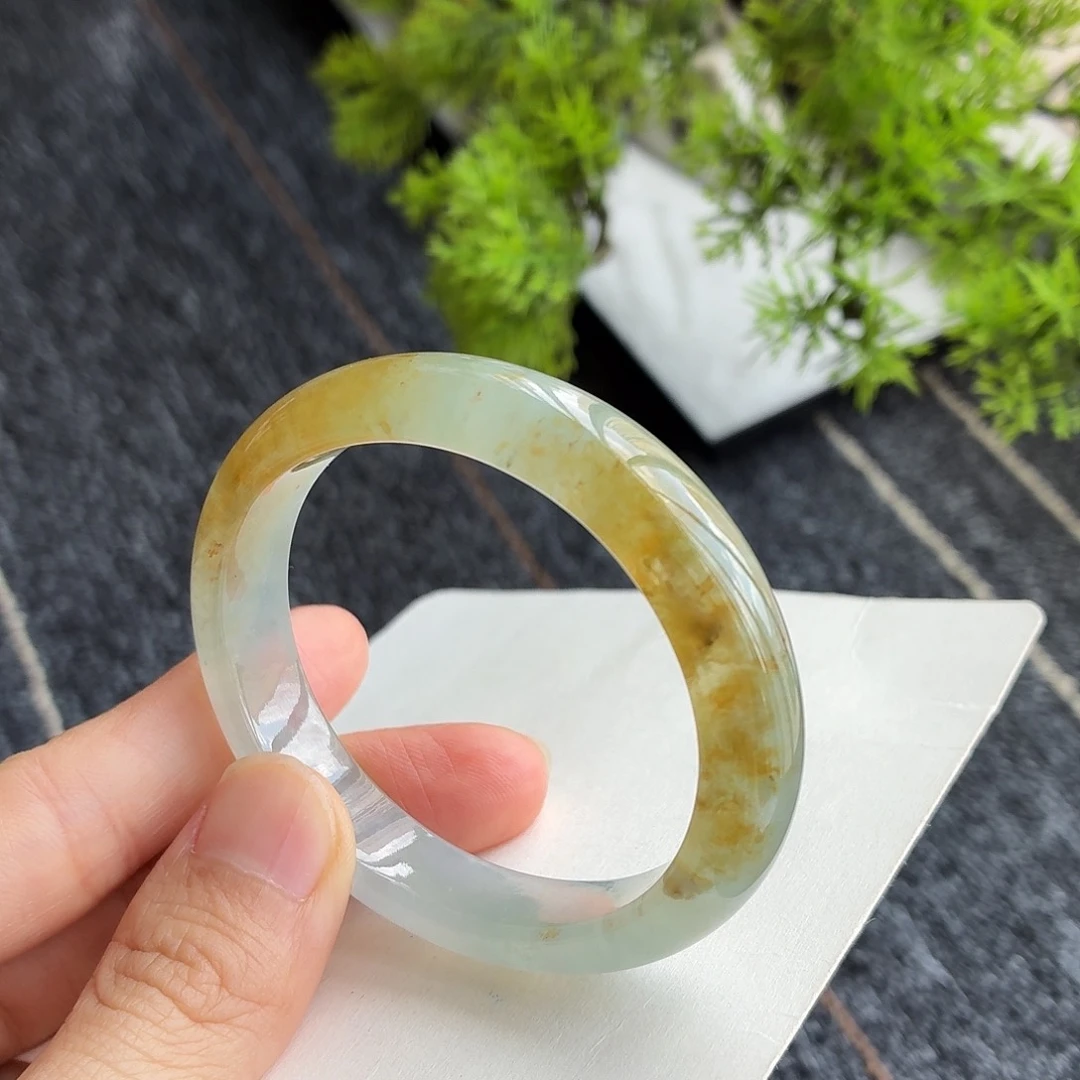 翡翠手镯未镶嵌贵妃53.8