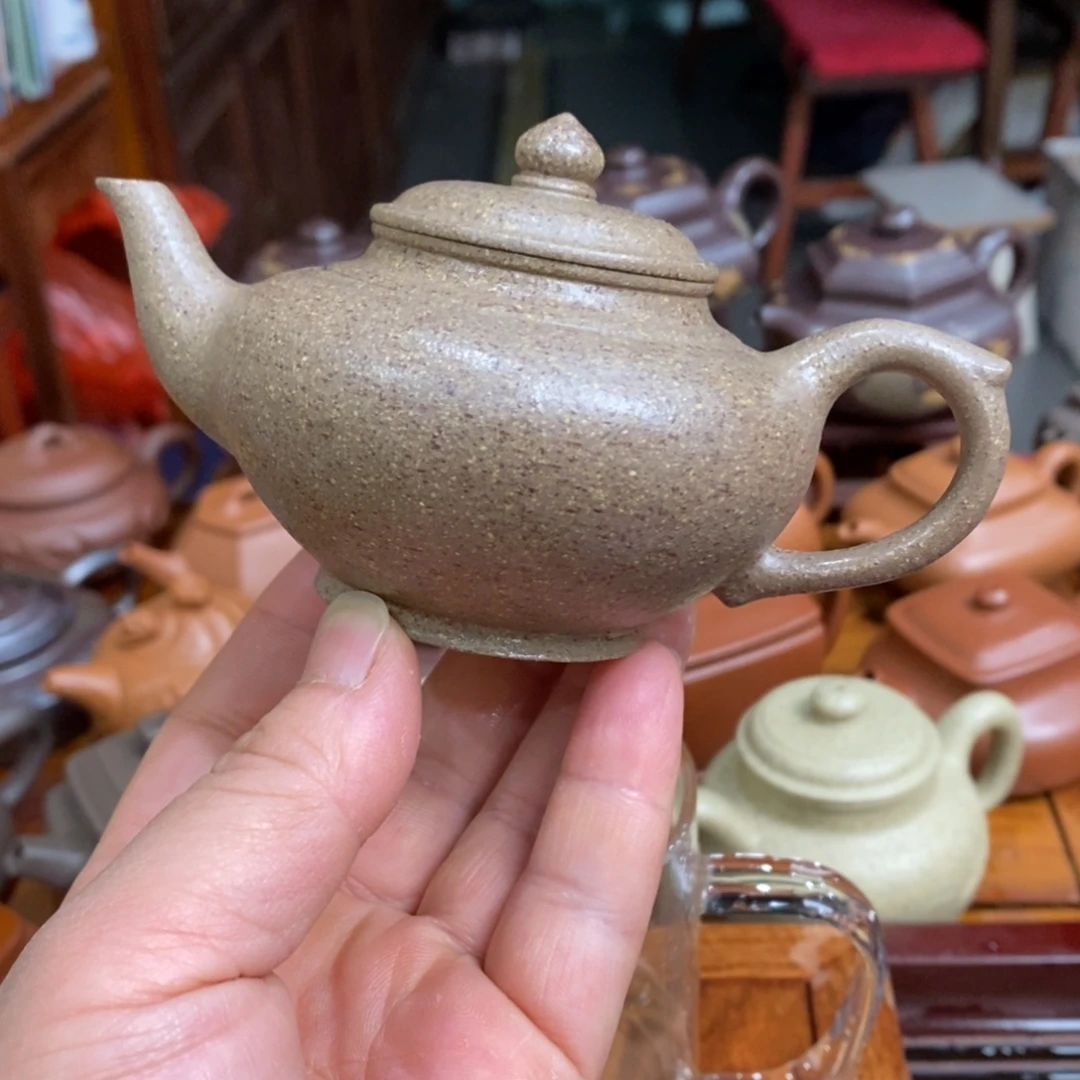 紫砂茶壶紫砂壶青降坡笑樱半手工次品