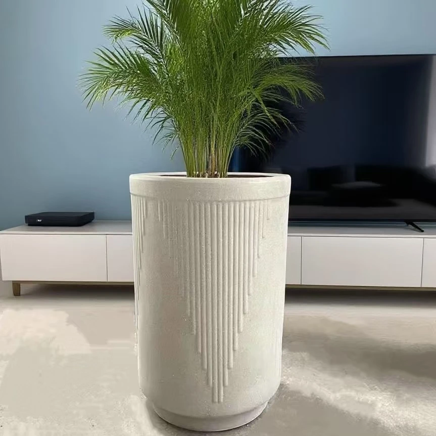 北欧风大号带托盘花盆适合金钱树发财树等多种绿植阳台室内用