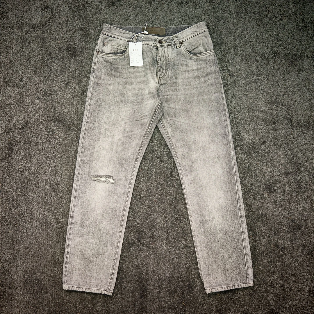 99新  DG烟灰色破洞牛仔裤/50码/84腰围