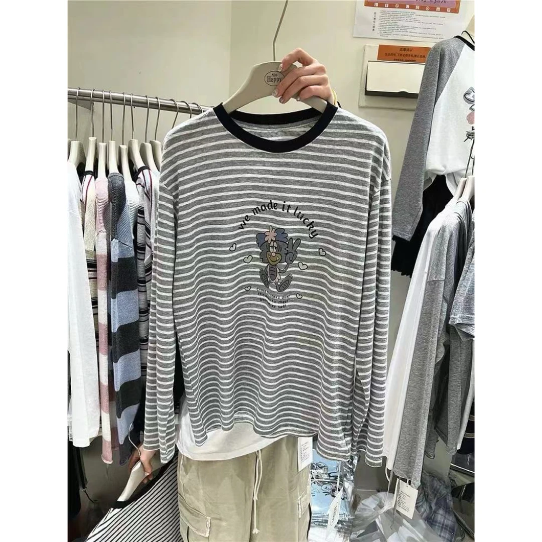 【仙仙推荐】MISS HAPPY卡通条纹长袖t恤86877