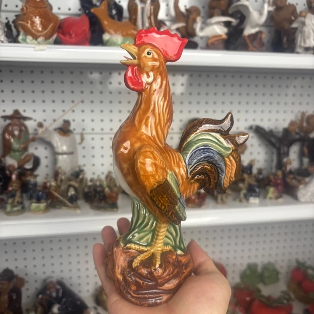 陶瓷23厘米高鸡摆件