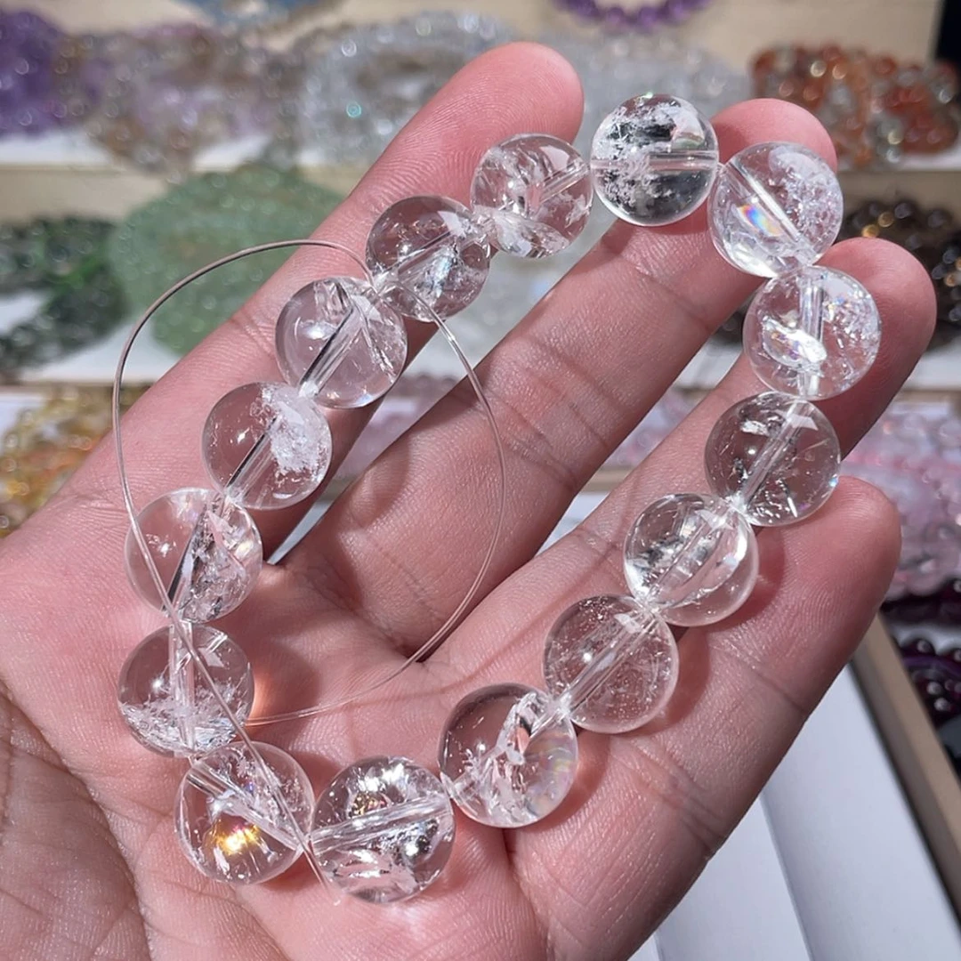 【闪购商品】烟晶手链银S925镶嵌鲜***儿