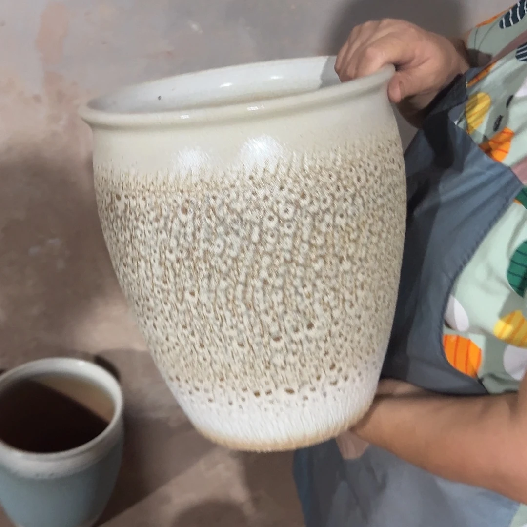 紫砂花盆口28高33