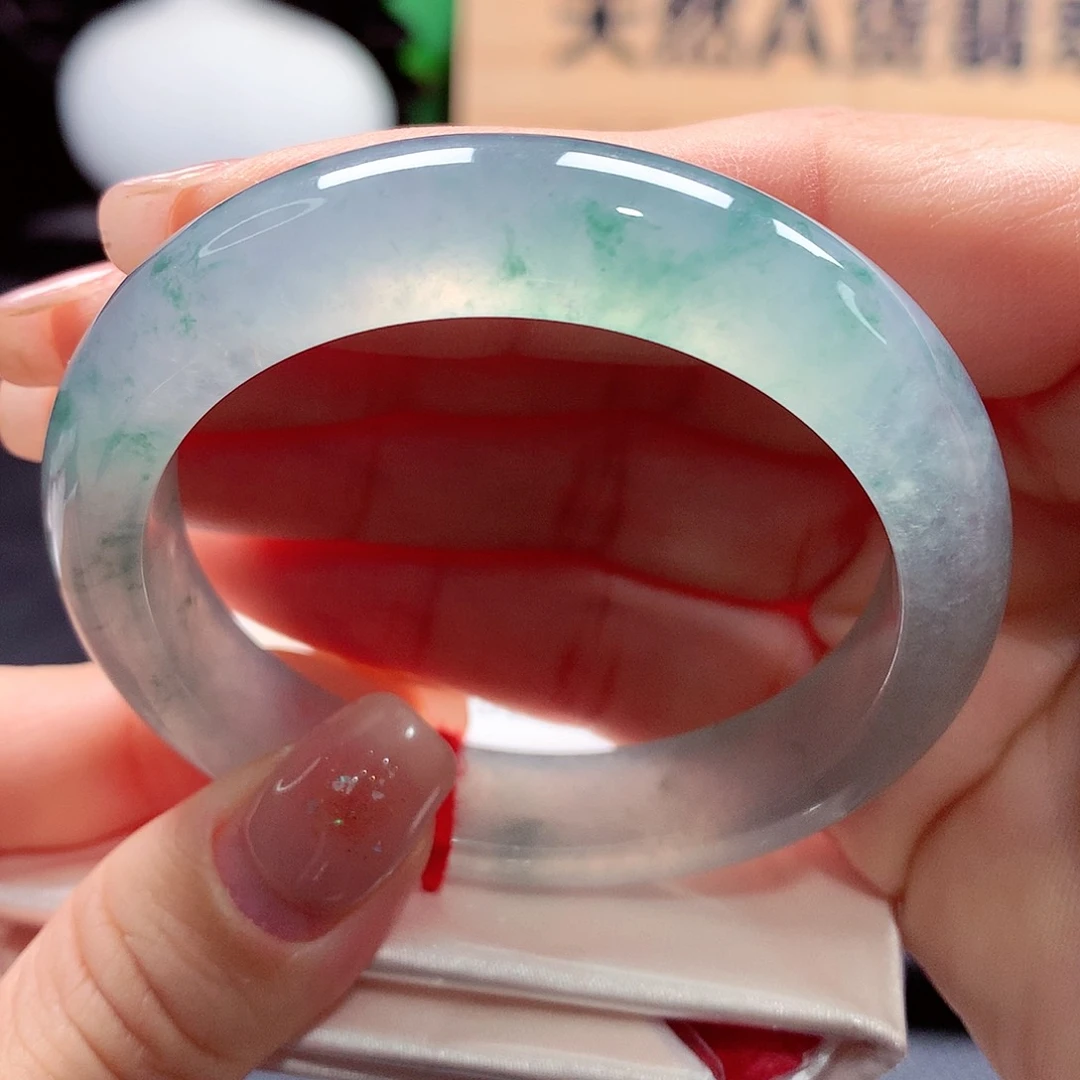 未镶嵌手镯翡翠，85号天然a货翡翠