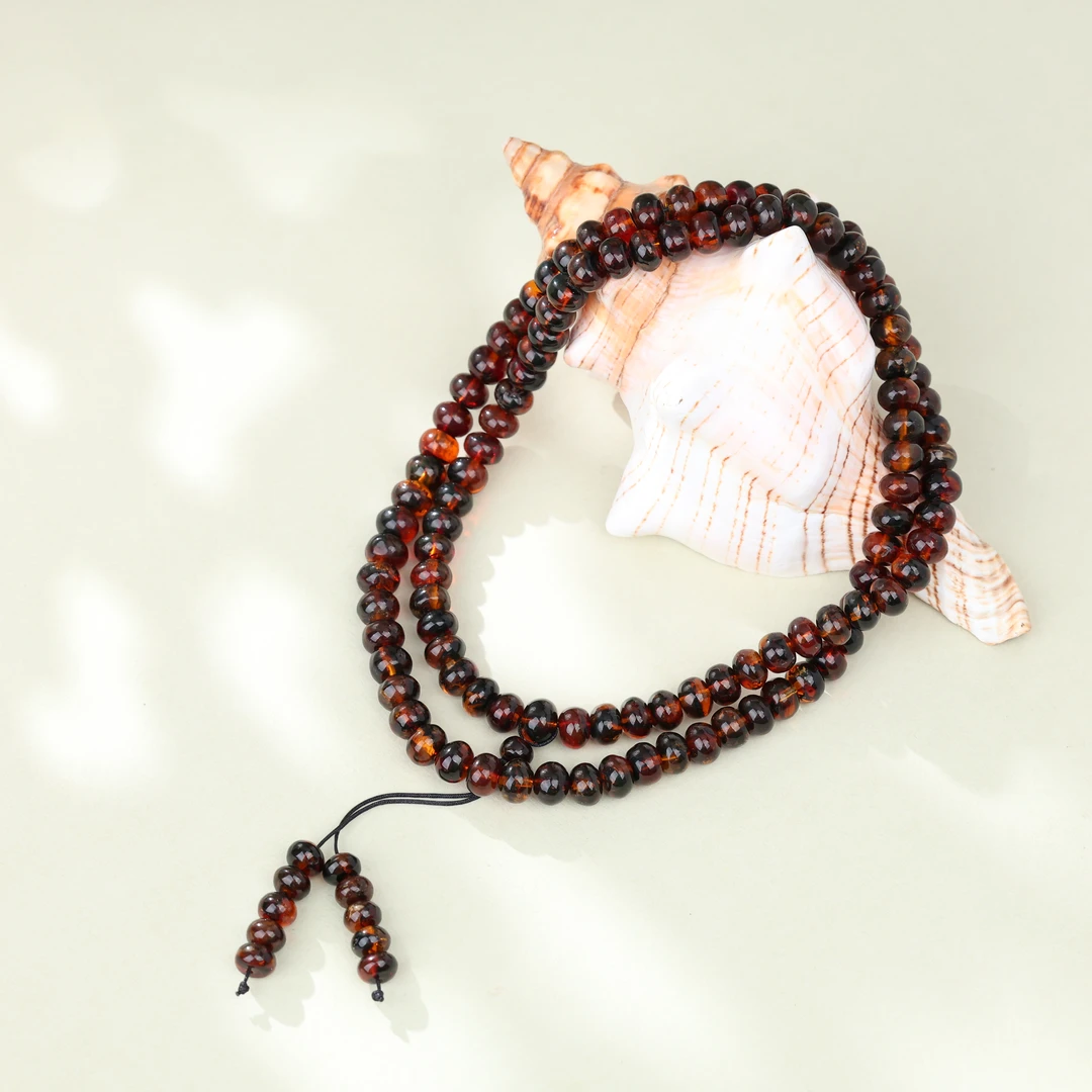 【央博玉】琥珀一级佛珠项链-YB94840030-多样性发一|BHP2