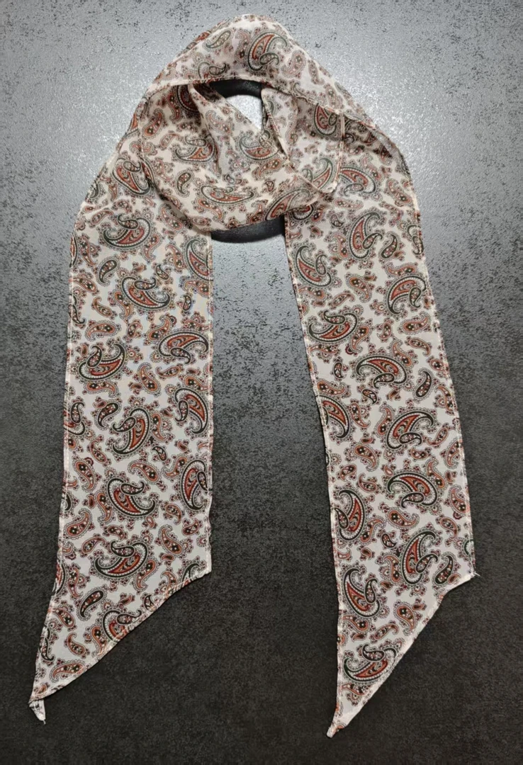 【ZPD08】宫丽11x135cm纯100桑蚕丝乔琪斜角纱巾飘带春夏薄款