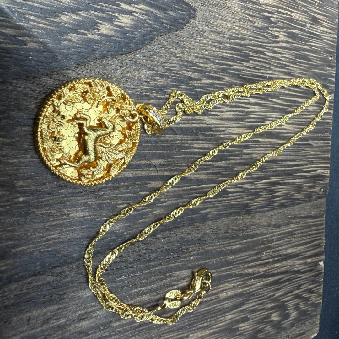 【国检证书+运费险+终身售后】18K独角兽马吊坠 - 1117