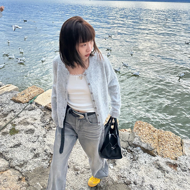 【No退No换】Our2【毛绒针织】休闲百搭洋气抓毛长袖针织衫B7141