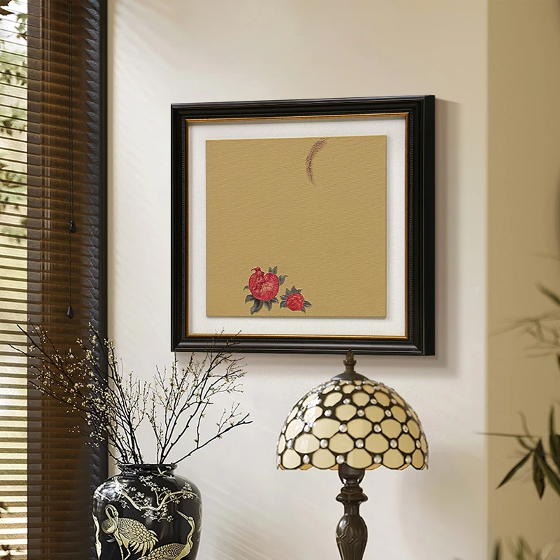 《春花秋实》新中式中古风客厅装饰宋代美学花卉餐厅新款餐厅挂画