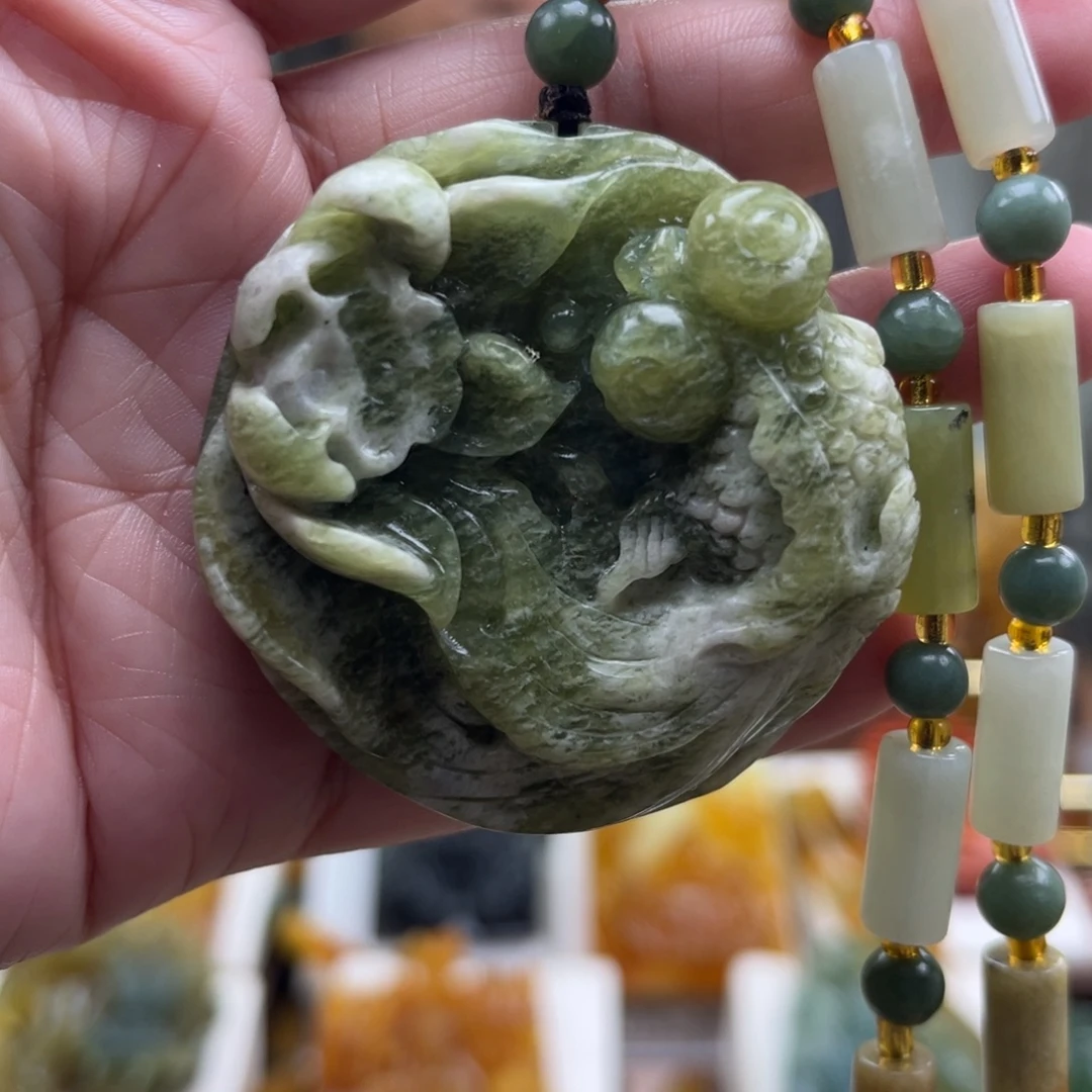 岫玉未镶嵌挂件挂件