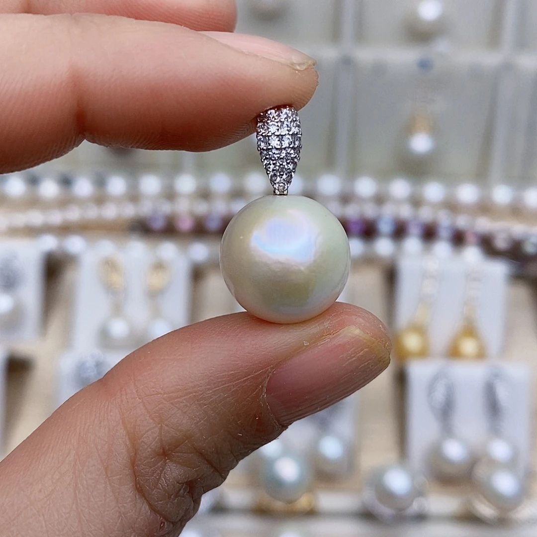 淡水珍珠颈饰银S925镶嵌