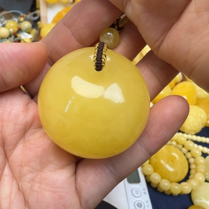 蜜蜡未镶嵌毛衣链天然蜜蜡