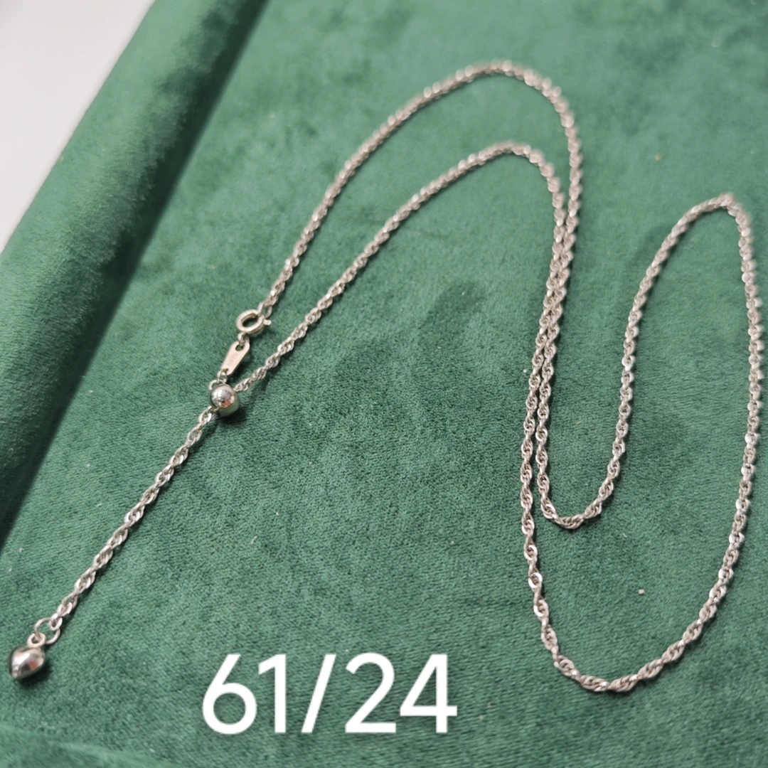 链子925银 S925银链子可调节至24寸时尚精致简约百搭61号S00