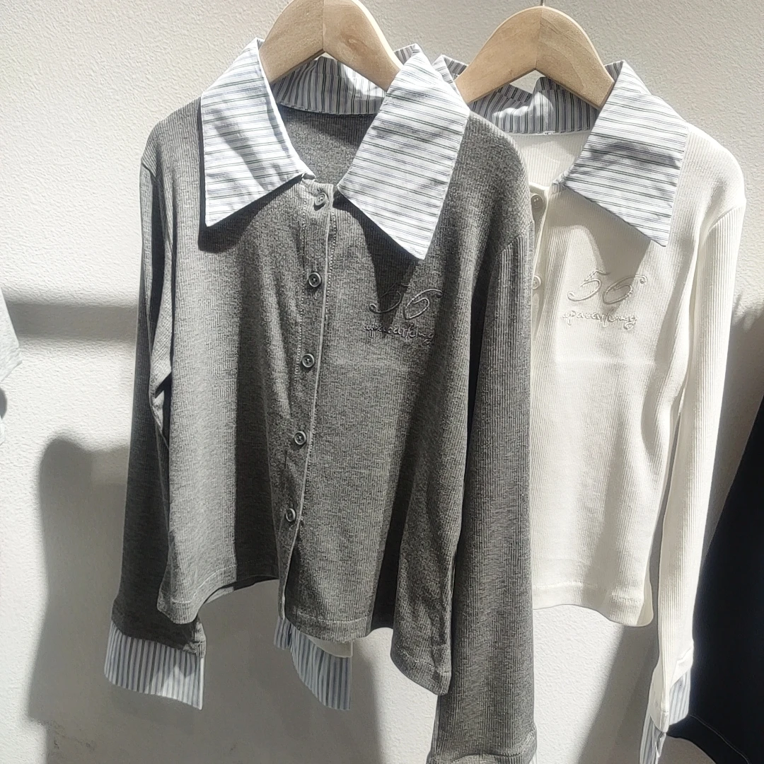 5012儿童春款拼接打底T恤