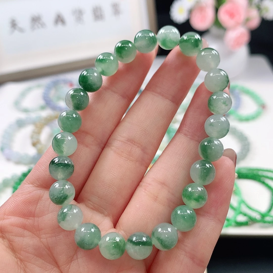 翡翠未镶嵌手链手链8mm