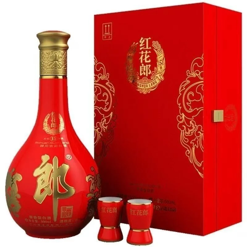 郎酒红花郎红十五礼盒 带酒具53度500ML