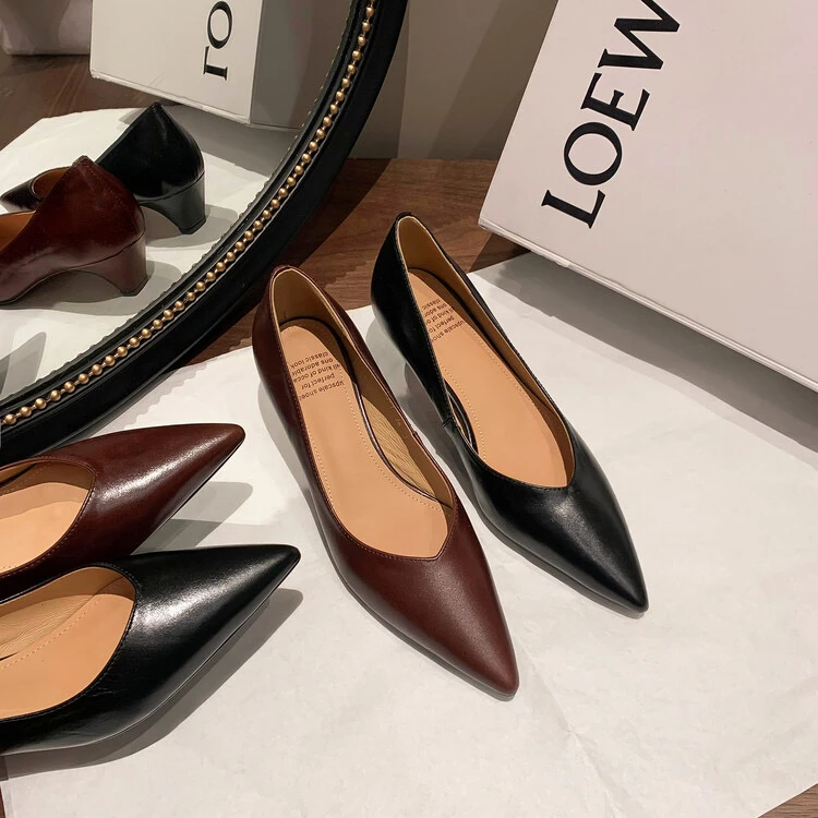 手工鞋~2025春夏新款复古百搭单鞋F2020-1