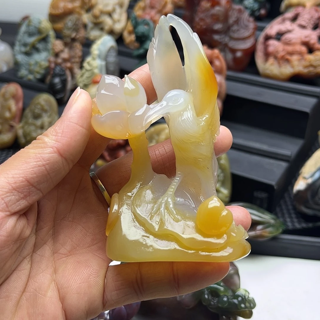 石英质玉摆件未镶嵌功**海