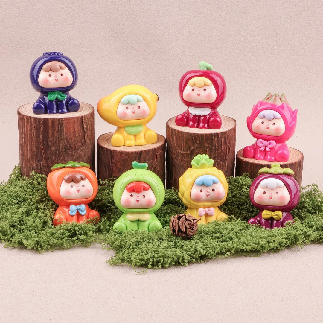 【九宫格+许愿】可爱水果崽崽实色夜光树脂摆件