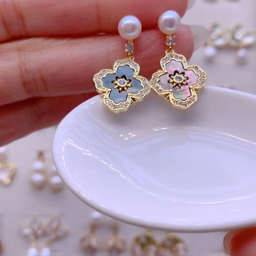 耳饰合金淡水珍珠