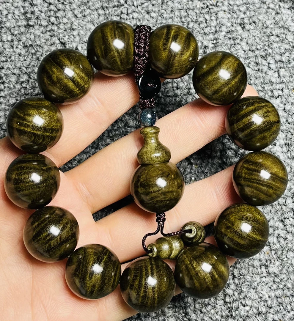 阴沉金丝楠1.8双面凤尾水波手串