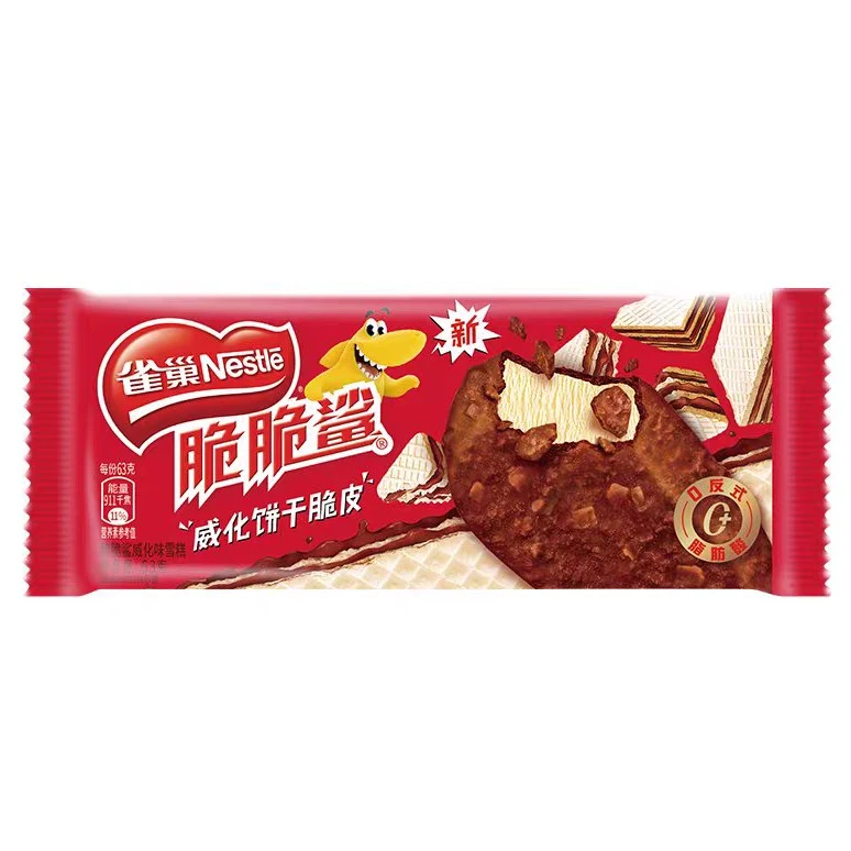 雀巢脆脆鲨威化饼干味脆皮冰淇淋63g雪糕同城送雪糕同城配