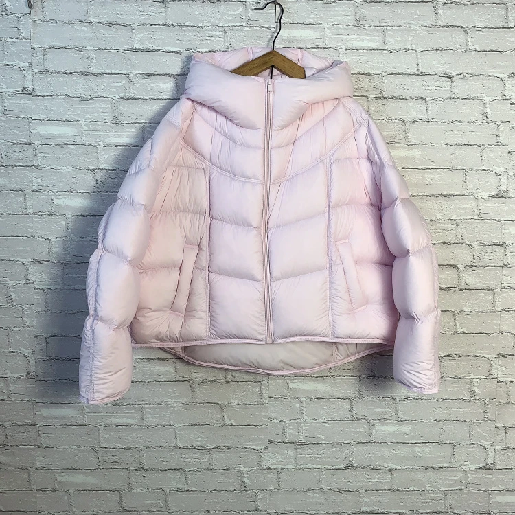 播江南女装2025冬新款BDS泡芙面料连帽羽绒服外套女BJN4RD3843