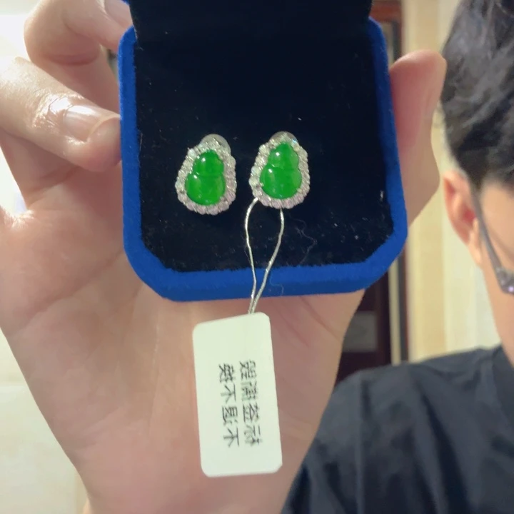 翡翠银S925镶嵌颈饰耳饰