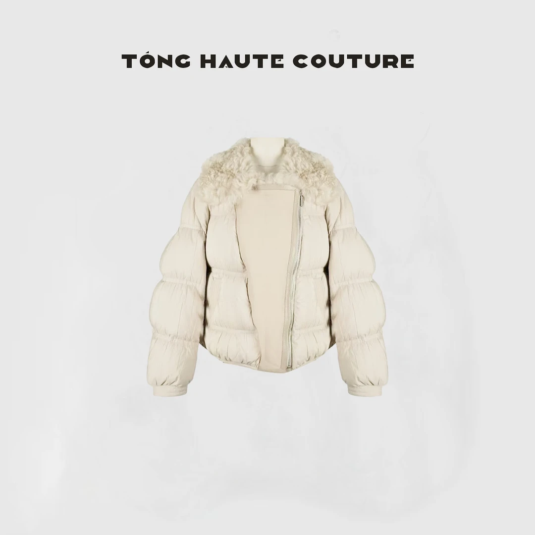 【冰魄】冬季新国标90白鹅绒拼接羊皮毛一体鹅绒服 YW698