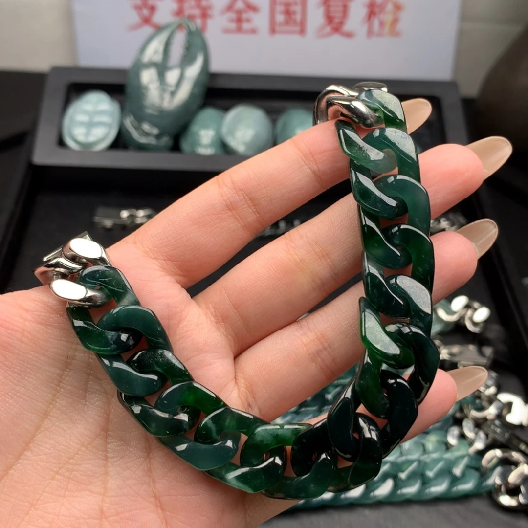 用***静翡翠未镶嵌手链000003