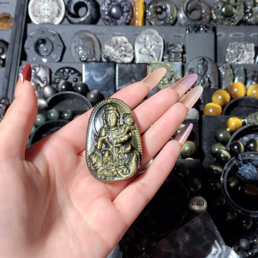 【闪购商品】黑曜岩颈饰未镶嵌阳*